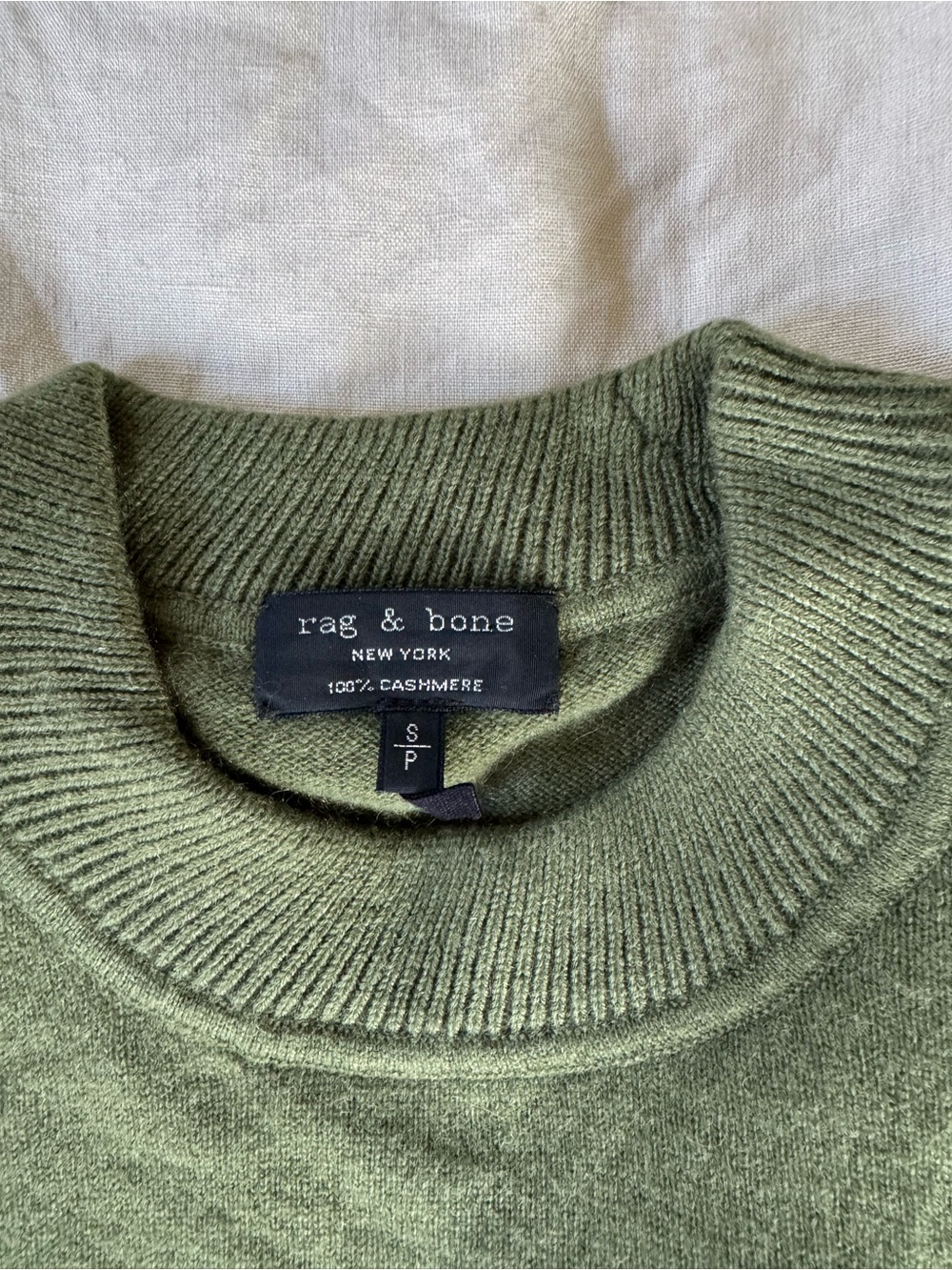 Rag & Bone Olive Green Crewneck Sweater - Picture 2 of 2